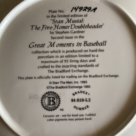 Vintage Baseball Plate - Picture 3 of 3